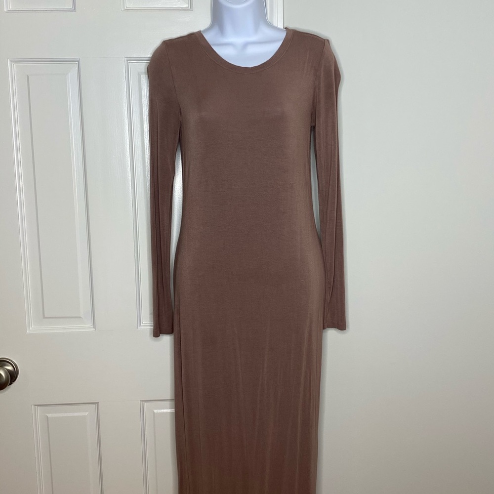 Tan Midi Dress